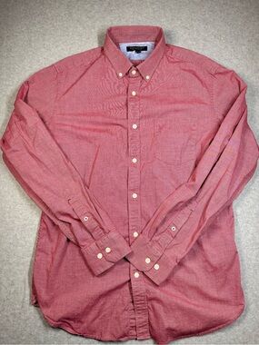 Banana Republic Men's Red Button-Down Dress Shirt
